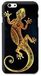 Beschermhoes Maori Dieren - Lizard op zwart Beschermhoes voor iPhone 7