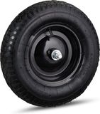 Merkloos Relaxdays kruiwagenwiel 4.80/4.00-8 luchtband stalen velg met as tot 120 kg
