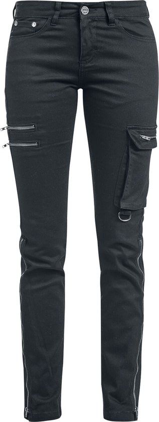 Black Premium by EMP Zwarte jeans met ritsen - Dames - W32L34