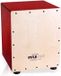 Pyle Cajon met Snaren - Houten Percussiekist, Rood