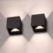 HOFTRONIC Kansas - Set of 2 - LED Wall Lamp - Black - IP65 - 3000K - 6W - Modern Up Down Light - Indoor & Outdoor