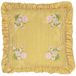 Wylder Martha Geborduurd Ruche Polyester Gevuld Kussen - Geel - 50x50cm
