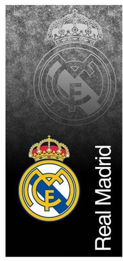 4KidsOnly Real Madrid C.F. Strandlaken - 70x140 cm - Zwart