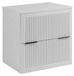 3xE living Armoire de salle de bain, suspendu, 60 cm de large, avec tiroirs, corps en blanc + portes en blanc, avec poignées, dimensions : 60 x 46 x 58,6 cm