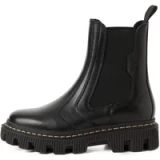 Tamaris Dames Chelseaboot 1-25488-47 001 Zwart Leer Maat 40