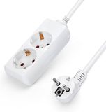Aigostar 20MNX Stekkerdoos - 2-voudig - 3 meter - Wit