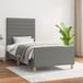 Maison Exclusive - Cadre de lit sans matelas gris foncé 90x190 cm tissu