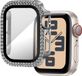 Bandz Apple Watch 10/11 - 42mm diamond hoesje met glas (zilver)