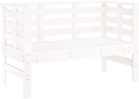 vidaXL Tuinbankje - 111,5x53x71 cm - Massief Grenenhout - Wit