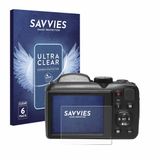 Savvies Screenprotector voor Kodak Pixpro AZ255 - Folie Beschermfolie transparant 6 Stuks
