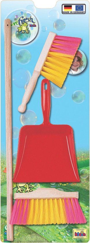Bezemset 3-delig Roze Kunststof 3+ jaar