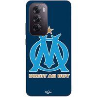 Maniacase Coque Pour Oppo Reno 12 5g logo om olympique de marseille bleu