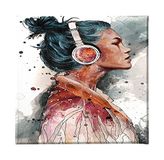 Homemania Afbeelding voor dames, portret, voor woonkamer, slaapkamer, meerkleurig, 60 x 3 x 60 cm, polyester, hout