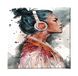 Homemania Afbeelding voor dames, portret, voor woonkamer, slaapkamer, meerkleurig, 60 x 3 x 60 cm, polyester, hout