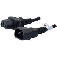 exertis Connect - Stroomverlengkabel - IEC 60320 C14 naar IEC 60320 C15 - 10 A - 3 m - zwart