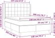 vidaXL Boxspringbed met hoofdeinde van stof, lichtgrijs, 147x203 cm