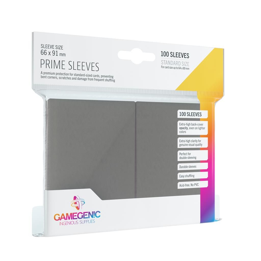 GameGenic Prime Sleeves 66x91mm Grijs (100 stuks)
