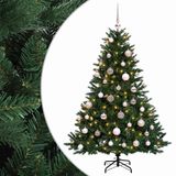 vidaXL Sapin de Noël artificiel avec boule de Noël 120 cm 150 LED Blanc chaud
