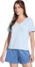 Skechers Signature V-Neck Tee Vrouwen Blauw
