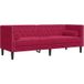 Canapé Chesterfield avec traversins 3 places velours