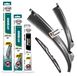 HEYNER® Set d'essuie-glaces pour VOLVO XC90 I 10.2002 - 07.2004, Essuie-glaces plats HYBRID, Avant et arrière, Aérodynamique et flexible, Revêtement nanographique