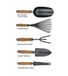 OLMSTED FORGE Gartenwerkzeug-Set, 5-teilig, robuster pulverbeschichteter Stahl, Korkgriff