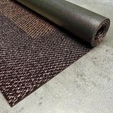 Storesdeco Premium vinyl vloerkleed, antislip, binnen/buiten – Taupe-zwart, 120 x 180 cm