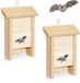 Relaxdays Vleermuiskast - set van 2 - hout - lichtbruin