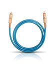 Oehlbach NF 113 DI 50 - digitale audio-cinchkabel - hoogwaardige S/PDIF coaxkabel, meervoudige afscherming, 75 Ohm - 50 cm - blauw