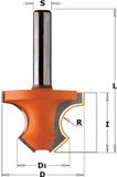 CMT Kraalprofiel, met afschuining, HM, Z2, R=8, Ø22/36, I=25, L=60 Ø8