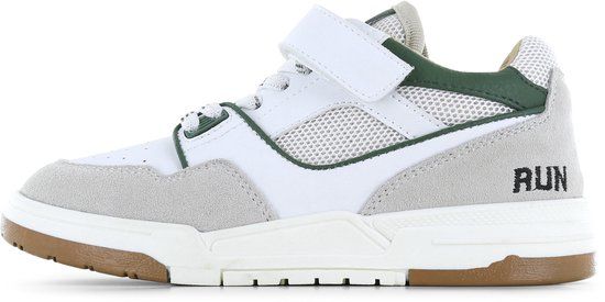 Shoesme Wit Met Groene Sneaker - Sneakers Kinderen - Jongens - White Green - Suède - Maat 29