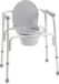 Moretti fauteuil de toilette et de douche 4-en-1 - Gris - 130 kg - Aluminium - Plastique