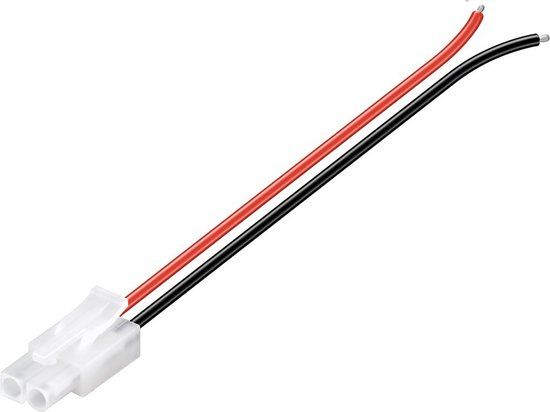 Goobay Accu stekker met Kabel 0,5 mm² - Mannelijk - 0,14m