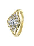 Lucardi Ring 'Klassisch' goud / transparant
