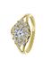 Lucardi Ring 'Klassisch' goud / transparant