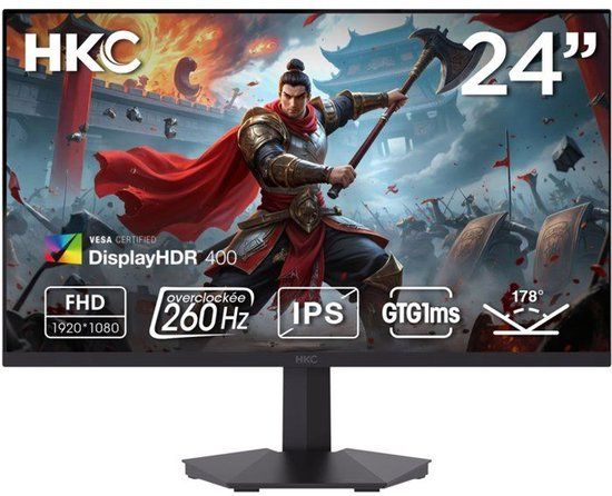 HKC G24H3D - Full HD IPS Gaming Monitor - 24 Inch - 260 Hz - 1ms