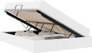 vidaXL Opslag bed met matras met opslag, 2 stuks, Wit, Leer