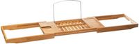 5five Luxe bamboe badplank uitschuifbaar - verstelbaar - 70-105 x 22 x 4 cm