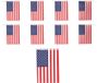 Merkloos / Sans marque Rainbow Amerika/USA landen vlaggetjes - 2x - slinger/vlaggenlijn - 4.50 meter