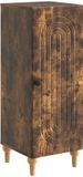 vidaXL Dressoir Gerookt eiken 33 x 34,5 x 90 cm Bewerkt hout