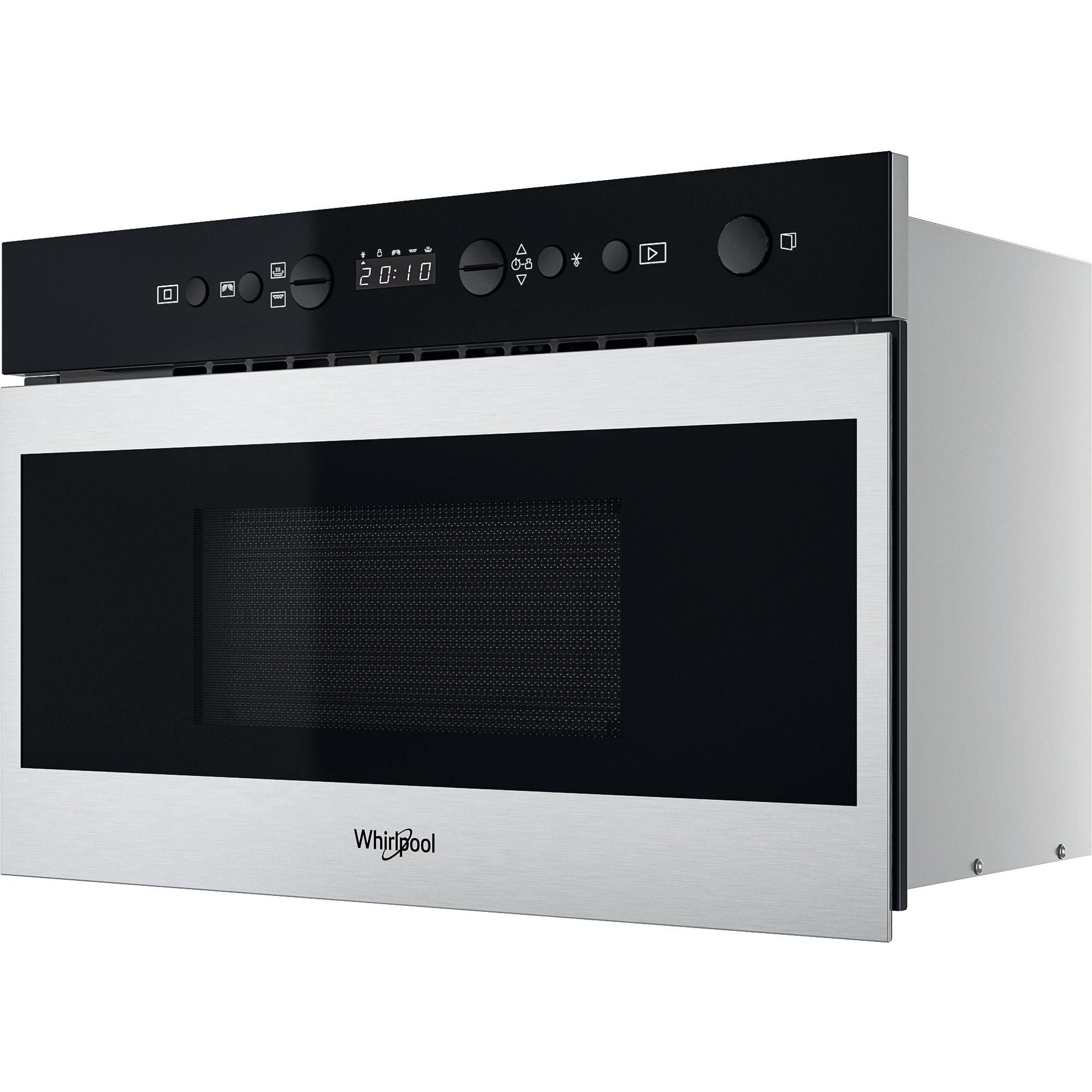 Whirlpool W7 MN840 Ingebouwde Grill-magnetron 22 l 750 W Roestvrijstaal