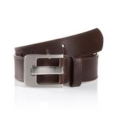 Tom Tailor - Lederen riem met vierkante gesp - Maat 100 - brown uni