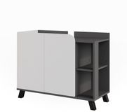 Vicco Karen Wastafelonderkast – 80 x 65 cm met 2 deuren Antraciet/wit