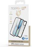 Muvit, 360°-behuizing Geschikt voor Apple iPhone 14 Plus van ultrabestendig gehard glas, Transparant