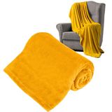 Teesa Couverture Polaire 150x200 cm Jaune TSA8901-3