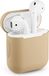 Beschermhoes Apple Airpods 1 Silicone Case Beschermhoes (lichtbruin)