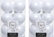 Decoris Kaemingk B.V. 24x Winter witte kunststof kerstballen 6 cm Mat