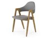 Chaise contemporaine couleur bois et gris 80x51x57cm