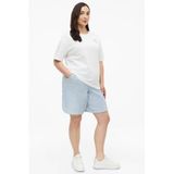 s.Oliver Curve Plus Size lichtblauw regular waist straight leg korte broek