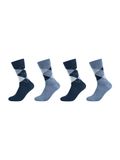 Camano Ca-Soft Classic Argyle Sokken, pak van 4, Heren, Maat 43-46